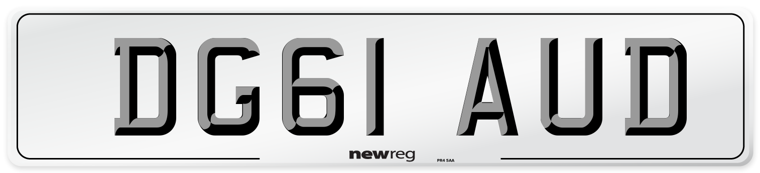 DG61 AUD Number Plate from New Reg